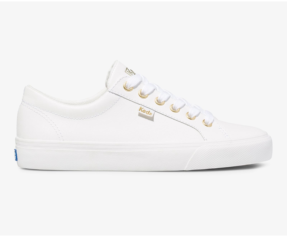 Keds Sneakers White - Jump Kick Leather - Womens BGJASN-173